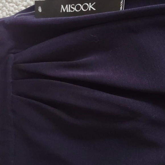 NWT Misook XL Blue Pleated Stretch Waist Tulip Petal Skirt - Picture 11 of 15